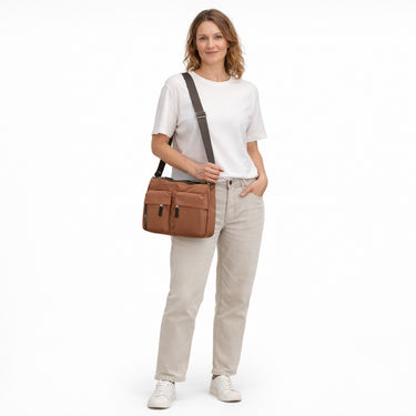 Mandarina Duck Hunter Umhängetasche 28 cm (pecan nut) - Ansicht 7