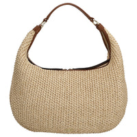 abro Nana Raffia Maglia - Schultertasche 37 cm (natural-nut)