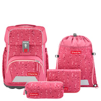 Step by Step Basis - Ensemble de cartables 4 pièces (Cœurs bleus)