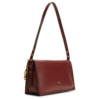 Tommy Hilfiger Crest Leather Conv. Shoulder Bag - Schultertasche (oxblood)