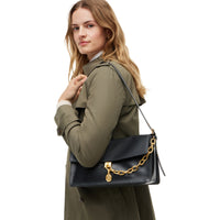 Tommy Hilfiger Crest Leather Conv. Shoulder Bag - Schultertasche (black)