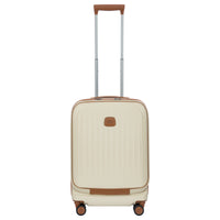Brics Taormina - 4-Rollen-Kabinentrolley mit Vortasche 55 cm erw. USB (creme)
