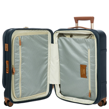 Brics Bellagio - 4-Rollen-Kabinentrolley mit Vortasche 55 cm erw. recycelt (blue/tan) - Ansicht 6