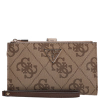 Guess Laurel ll SLG Zip Organizer - Portefeuille (logo latte/marron)