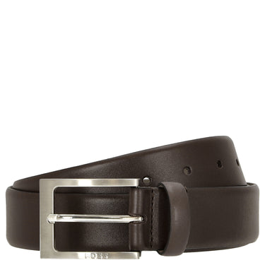BOSS Barnabie - Ledergürtel mit Dornschließe 3.5 cm (dark brown, 90) - Markenkoffer