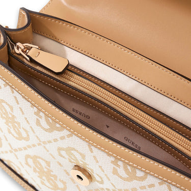Guess Audrey Logo XBody Flap - Umhängetasche 24.5 cm (beige logo) - Ansicht 7