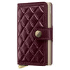 Secrid Miniwallet Emboss Diamond - Credit Card Holder 6cc 10.2 cm RFID (Color: bordeaux+)