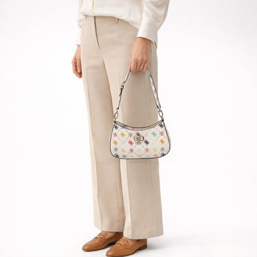 Guess Emelie Logo Top Zip - Schultertasche 26 cm (multi logo) - Ansicht 7