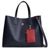 Tommy Hilfiger Icon Satchel Mono - Sac à main 38 cm (space blue)