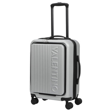 Valentino Bags Lexplor - Trolley de cabine 4 roulettes avec poche avant 14" 55 cm (argent)