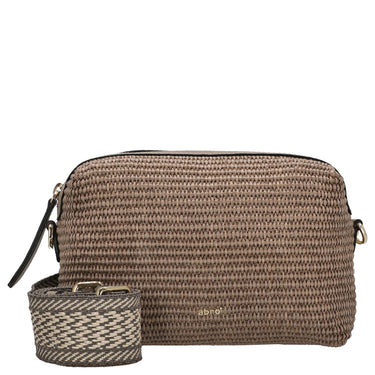 abro Kaia Raffia - Sac bandoulière 21 cm (sienne)