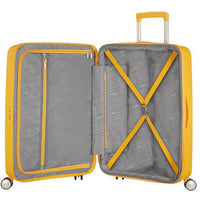 American Tourister Soundbox - 4 - Rollen - Trolley 67 cm erw. (gelb) - Markenkoffer