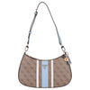 Guess Noelle II Top Zip - Sac bandoulière 29 cm (latte logo/light blue)