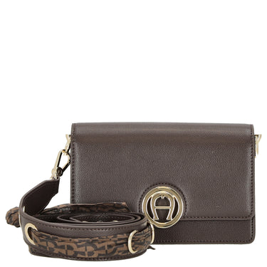 Aigner Livia - Umhängetasche + Tuch 20 cm S (espresso brown) - Markenkoffer