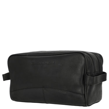 The Chesterfield Brand Stacey - Trousse de toilette en cuir 24 cm (noir)