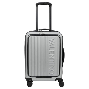 Valentino Bags Lexplor - Trolley de cabine 4 roulettes avec poche avant 14" 55 cm (argent)