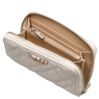 Guess Isemay SLG Medium Zip - Portefeuille (Couleur : off white)