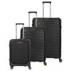 Travelite Mooby - 4-Rollen-Trolley Set 3tlg. (schwarz)