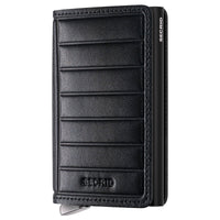 Secrid Slimwallet Emboss Lines - Porte-cartes 6cc 10,2 cm RFID (black+)