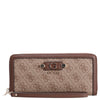 Guess Lindsey SLG Large Zip - Portefeuille 12cc 21 cm (latte logo)