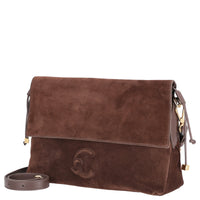 Coccinelle Lidia Suede Bim - Shoulder Bag 31 cm (brunette/brunet)