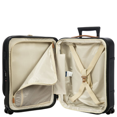 Brics Bellagio - 4-Rollen-Kabinentrolley mit Vortasche 55 cm erw. recycelt (black/tan) - Ansicht 8