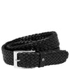 Aigner Business Belt - Ceinture 35 mm Ceinture tressée en cuir (noir, 115)