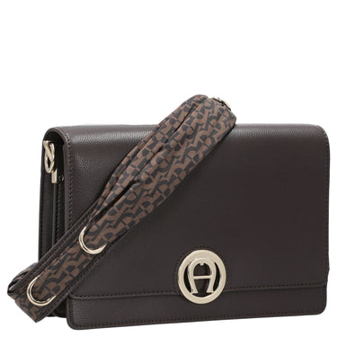 Aigner Livia - Umhängetasche + Tuch 24 cm M (espresso brown) - Markenkoffer