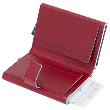 Piquadro Blue Square - Étui à cartes de crédit 10cc 10 cm RFID (rouge)