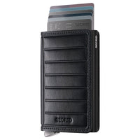 Secrid Slimwallet Emboss Lines - Porte-cartes 6cc 10,2 cm RFID (black+)