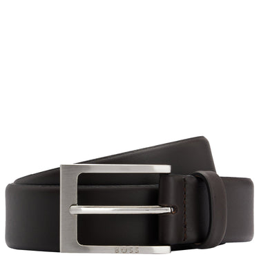 BOSS Barnabie - Ledergürtel mit Dornschließe 3.5 cm (dark brown, 115 cm) - Markenkoffer