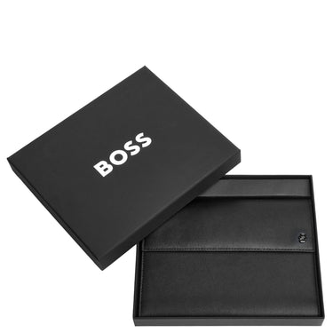 BOSS Double B - A5 Schreibmappe 23 cm (schwarz) - Markenkoffer