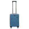 Brics BY Ulisse - Trolley de cabine 4 roues avec poche avant 55 cm USB intégré (gris bleu)