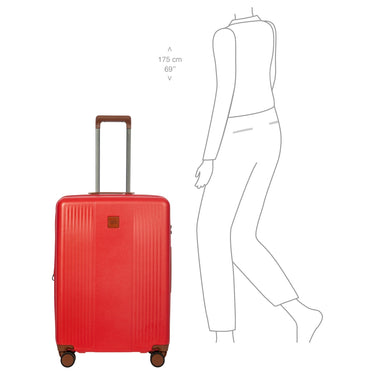 Brics Ferrara - 4 - Rollen - Trolley M 67 cm erw. (red) - Markenkoffer