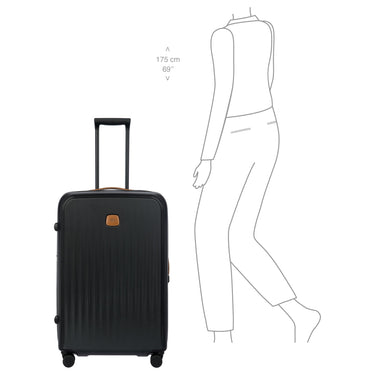 Brics Taormina - 4 - Rollen - Trolley L 75 cm erw. (schwarz) - Markenkoffer