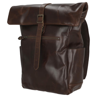 Buckle & Seam Norman - Rolltop Rucksack 61 cm (braun/blau) - Markenkoffer