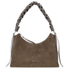 Coccinelle Boheme Suede Bimaterial - Schultertasche 30 cm (fango/fango)