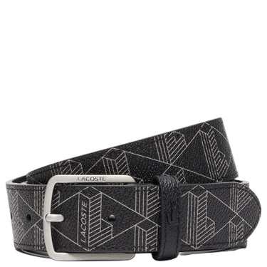 Lacoste The Blend Geschenkset - Kreditkartenetui und Gürtel (monogram noir gris, 90 cm)