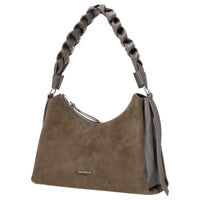 Coccinelle Boheme Suede Bimaterial - Schultertasche 30 cm (fango/fango)
