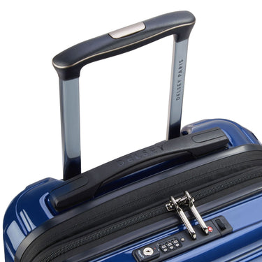 Delsey Paris Shadow 5.0 - 4 - Rollen - Kabinentrolley mit Vordertasche S 55 cm erw. USB (marineblau) - Markenkoffer