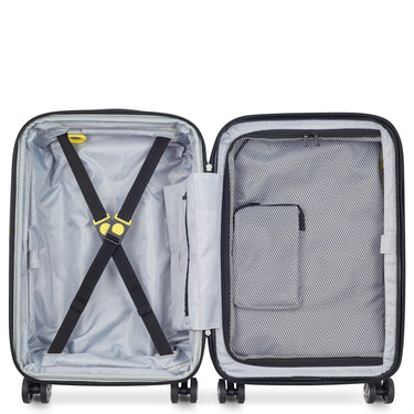 Delsey Paris Shadow 5.0 - 4 - Rollen - Kabinentrolley mit Vordertasche S 55 cm erw. USB (schwarz) - Markenkoffer