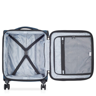 Delsey Paris Sky Max 2.0 Slim Line - 4 - Rollen - Kabinentrolley 55 cm (blau) - Markenkoffer