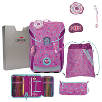 DerDieDas ErgoFlex Easy - Schulranzen Set 5tlg. 950 g (Sweet Sprinkles) - Markenkoffer