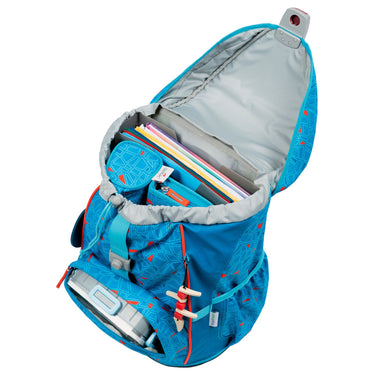 DerDieDas ErgoFlex Light Exklusiv Superflash - Schulranzen Set 5tlg. 800g (Blue Ice) - Markenkoffer