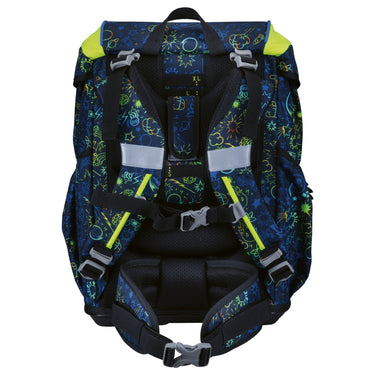 DerDieDas ErgoFlex Light - Schulranzen Set 5tlg. 800g (Neon Crazy) - Markenkoffer