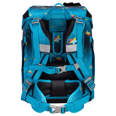 DerDieDas ErgoFlex Tiny Exklusiv LED - Schulranzen Set 5tlg. 900g (Rainbow Star) - Markenkoffer