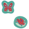 DerDieDas Zubehör - Boutons interchangeables 2 pcs. (Butterfly Garden)