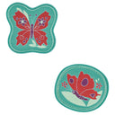 DerDieDas Zubehör - Wechselbuttons 2tlg. (Butterfly Garden)