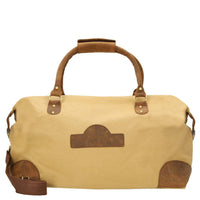 Dermata - Reisetasche Canvas/Leder Kombination 50 cm (brown) - Markenkoffer