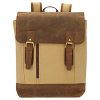 Dermata - Rucksack Canvas/Leder Kombination 39 cm (brown)